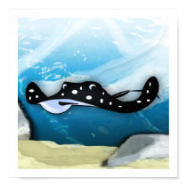 Stingray Swoosh Painting posters