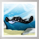 Stingray Swoosh Painting posters