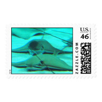 Stingrays on Ocean Floor Postage Stamp