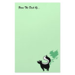 Stinky Love Skunk Stationery Design