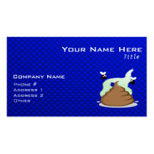 Stinky Poo; Blue Business Cards