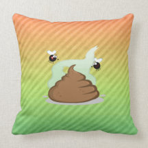 Stinky Poo design Throw Pillows