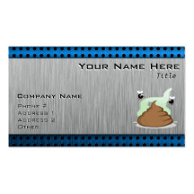 Stinky Poo; Metal-look Business Card Templates