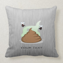 Stinky Poo; Metal-look Pillows