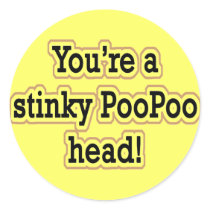 STINKY POO POO HEAD stickers