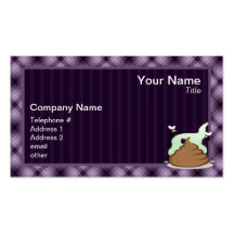 Stinky Poo; Purple Business Card