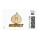 stinky sad garlic face stamp