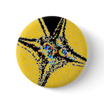 Stippled Star 14 Red and Black Metal Curl Button