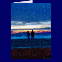 Stippled Sunset Card