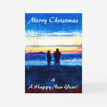 Stippled Sunset Christmas Card