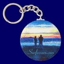 Stippled Sunset keychains