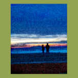 Stippled Sunset Poster