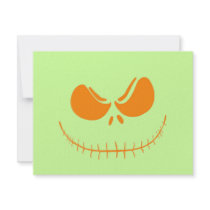 Stitch Face Jack-O-Lantern invitations