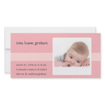 Stitch Photo Birth Announcement (Girl) photo cards