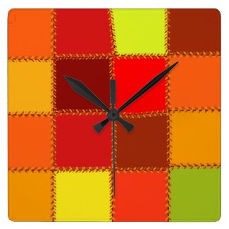 Stitched Autumn Patchwork Wallclock