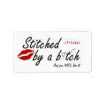 Stitched by a Bitch Sewing Address Label