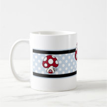 Stitched Design Red Mushroom House Fairy Home Mugs