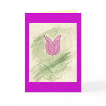 STITCHED FLOWER TULIP cards