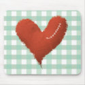 Stitched heart broken heart tragedy red love poem mousepads by Rupydetequila Stitched heart broken heart tragedy red love poem mousepads