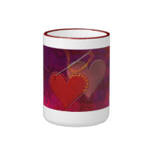Stitched Hearts Mug