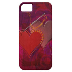 Stitched Hearts Phone Case iPhone 5 Cases