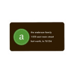 Stitched Monogram Address Label