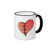 stitched up heart coffee mugs