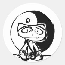 "Stitchlip Meditating w' Yin Yang"  By Levi G. Sticker