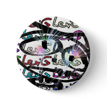 Stitchlip on Levi G. Tag  White Pattern in COLOR Pinback Button