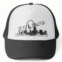 STL Riverfront view Trucker Hat by jasonmichael STL Riverfront view Trucker Hat