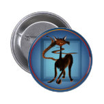Stlylin' Brown Cat Button