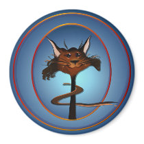 Stlylin' Brown Cat Face Magnet