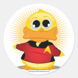 STNG Red Shirt Duck Round Stickers