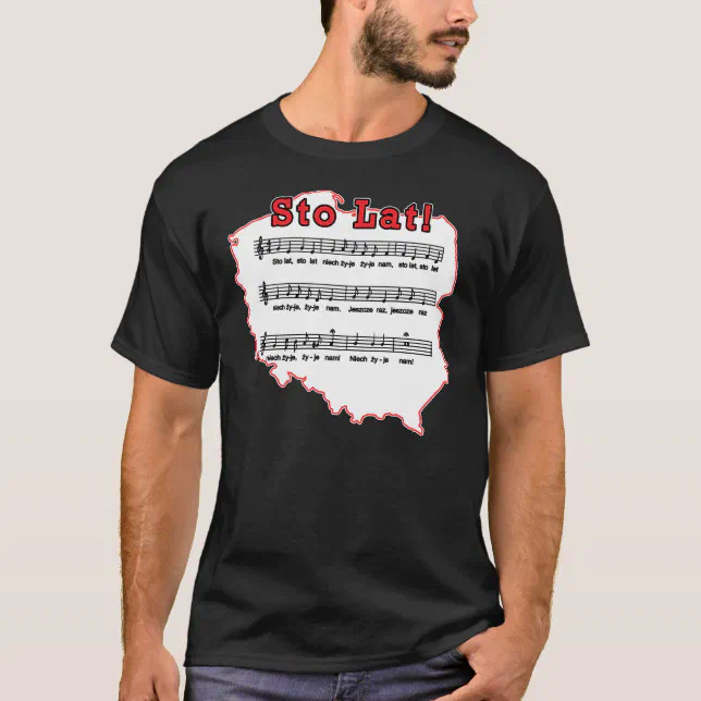 Sto Lat Song On Poland Map T Shirt Zazzle