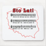 Sto Lat! Song Polish Map Mouse Pads