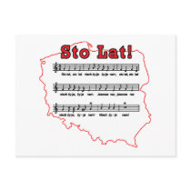 Sto Lat! Song Polish Map postcards