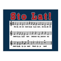 Sto Lat! Song Postcard postcards