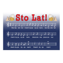 Sto Lat! Song With Beer Mugs posters