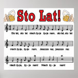 Sto Lat! Song With Beer Mugs posters
