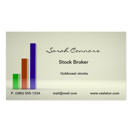Stock broker Business card (front side)