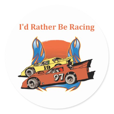 Stock Car Racing Round Sticker by hotcars
