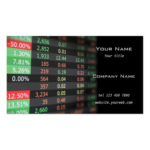 Stock market Business Card (front side)
