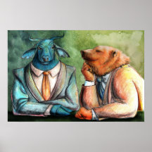Stock Market by Portia St. Luke Poster