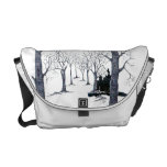 Stock market forest mystery messenger bag