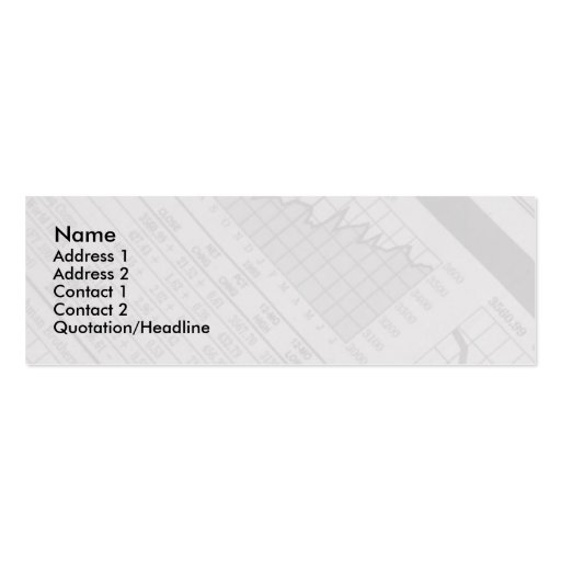 Stock Market Profile Card Business Card Templates (front side)