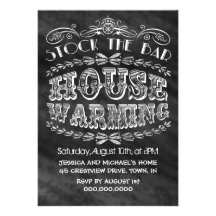 Stock The Bar House Warming Party Custom Invitations