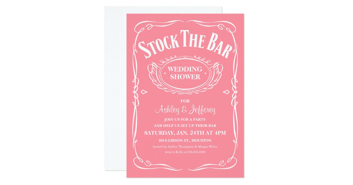 Stock the Bar Party Invitations | Zazzle