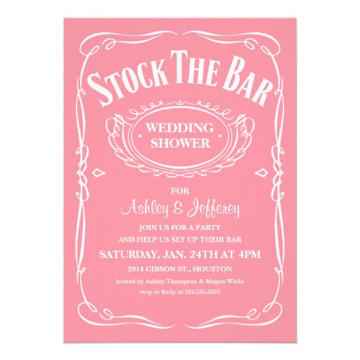Stock the Bar Party Invitations