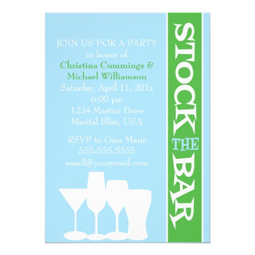 Stock the Bar Shower Invitation