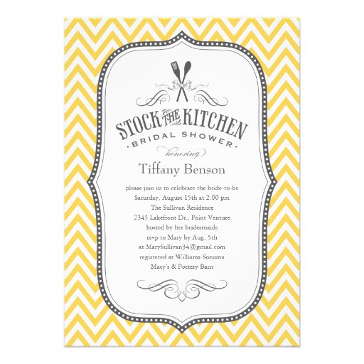 Stock the Kitchen Bridal Shower Invitations